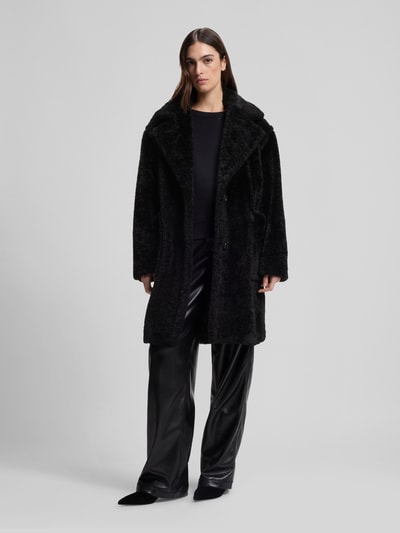 BOSS Orange Płaszcz z futerka o kroju regular fit z dużymi kieszeniami model 'CATEDY' Czarny 1