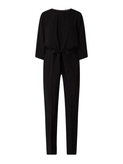 Windsor Jumpsuit van crêpe met tailleriem Zwart - 2