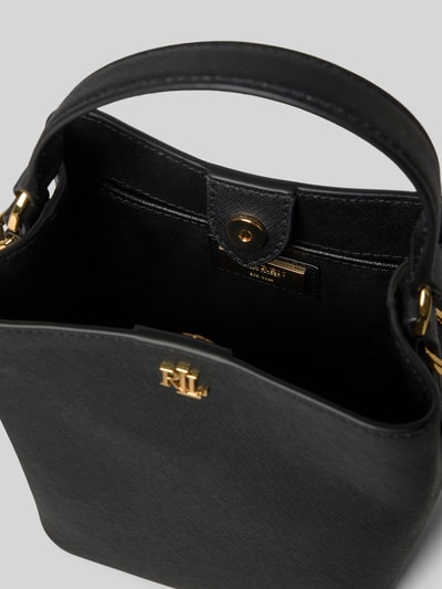 Lauren Ralph Lauren Handtasche aus Rindsleder mit Label-Applikation Modell 'REESE' Black 5