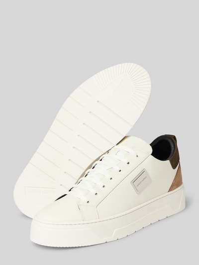 Antony Morato Ledersneaker mit Label-Applikation Weiss 4
