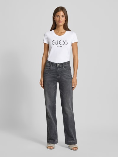 Guess T-Shirt mit Label-Detail Weiss 1