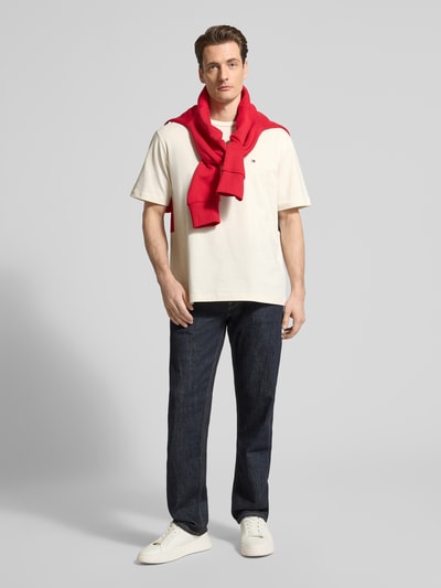 Tommy Hilfiger Relaxed Fit T-Shirt aus reiner Baumwolle Offwhite 1