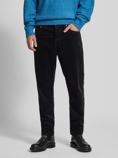 Carhartt Work In Progress Spodnie sztruksowe z wpuszczanymi kieszeniami model ‘NEWEL’ Czarny 4