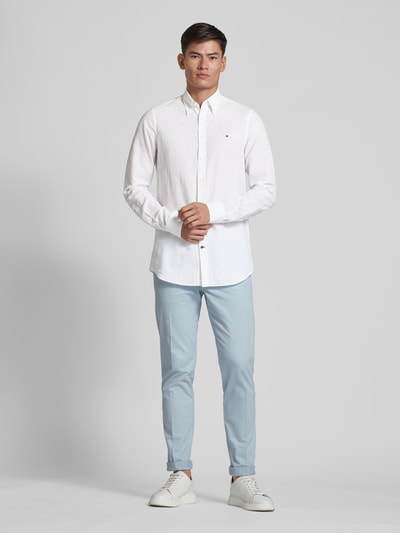 Tommy Hilfiger Tailored Business-Hemd mit Button-Down-Kragen Weiss 1