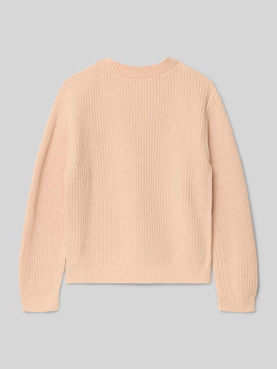 Guess Sweter z dzianiny z prążkowanymi wykończeniami Różowy 3