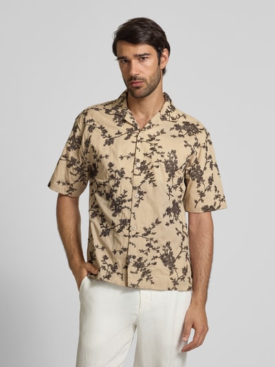 JAKE*S STUDIO MEN Freizeithemd mit Reverskragen Beige 4