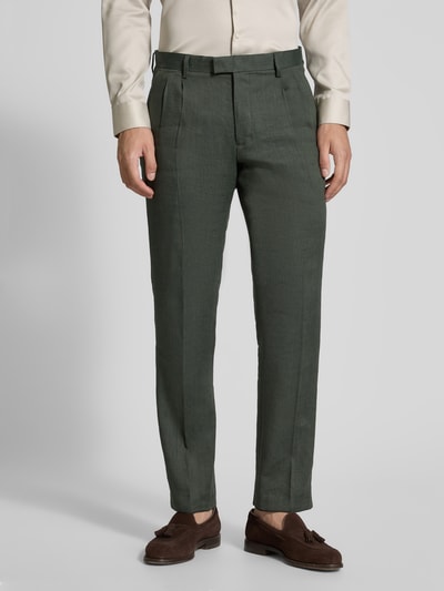 MCNEAL Stoffhose aus Leinenmix Oliv 4