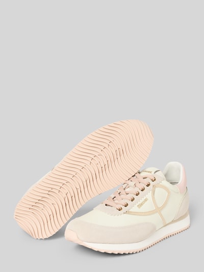 Produktfoto, Sneaker aus Leder-Mix Modell 'Lorain' van Blauer vs, afgeronde pasvorm, logodetail, vetersluiting, profielzool, hakhoogte maat 40 3 cm, schachthoogte 9 cm, schachtbreedte 8 cm, dames sneakers, lichte kleuren, zachte texturen