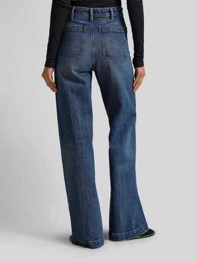 Polo Ralph Lauren Wide Leg Jeans aus Baumwoll-Mix mit aufgesetzten Taschen Jeansblau 5