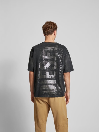 Diesel Regular Fit T-Shirt im Used-Look Black 5