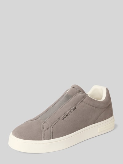 ARMANI EXCHANGE Sneakers van leer in comfortmodel, model 'LONDON COW SUEDE' Steengrijs - 1