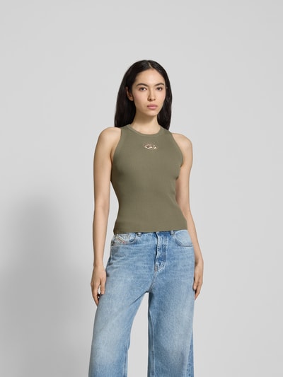 Diesel Tanktop mit Label-Detail Khaki 4