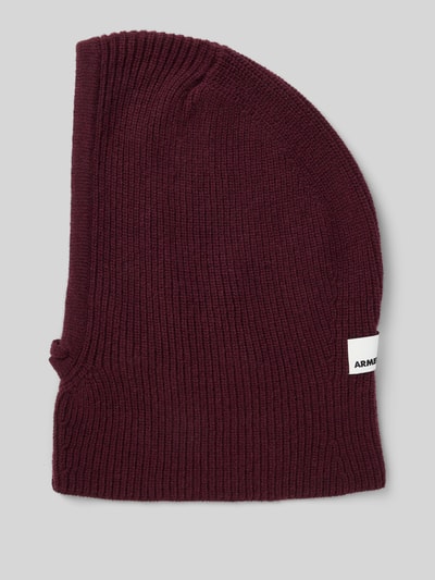 Armedangels Mütze aus reiner Wolle Modell 'DEAATA' Bordeaux 1