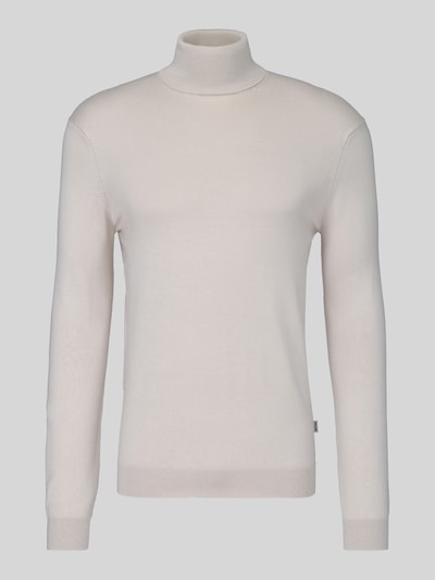 ONLY & SONS Regular Fit Rollkragenpullover aus Viskose-Mix Modell 'WYLER' Beige 2