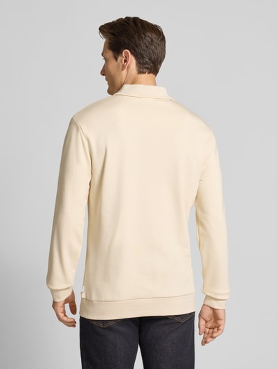 Lindbergh Relaxed Fit Poloshirt mit Label-Detail Stein 5