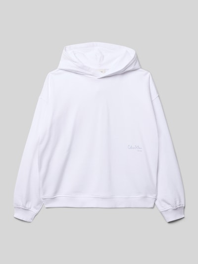 Calvin Klein Jeans Relaxed Fit Hoodie mit Logo-Print Modell 'Signature' Weiss 1