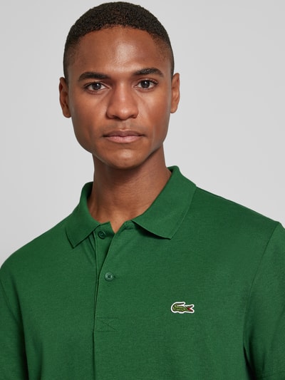 Lacoste Koszulka polo z detalem z logo Butelkowy zielony 3