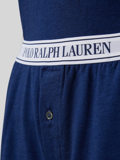 Polo Ralph Lauren Pyjama mit Logo-Stitching und elastischem Logo-Bund Dunkelblau 2