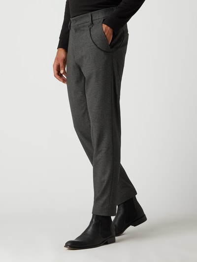 HUGO Pantalon met viscose, model 'Gason' Antraciet - 4