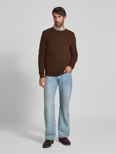 Polo Ralph Lauren Gebreide pullover met ribboorden Chocoladebruin - 1