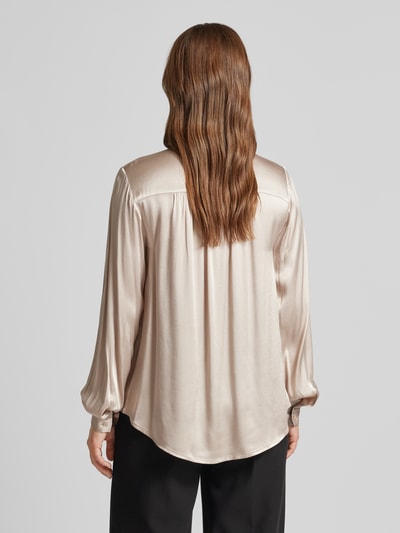 Fynch-Hatton Regular fit blouse van viscose met opstaande kraag Beige gemêleerd - 5