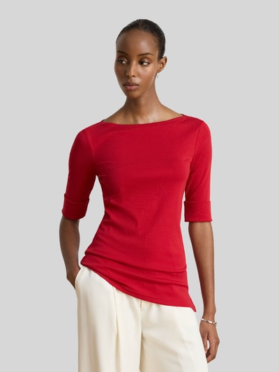 Lauren Ralph Lauren Slim Fit T-Shirt aus Baumwoll-Mix Modell 'JUDY' Rot 4