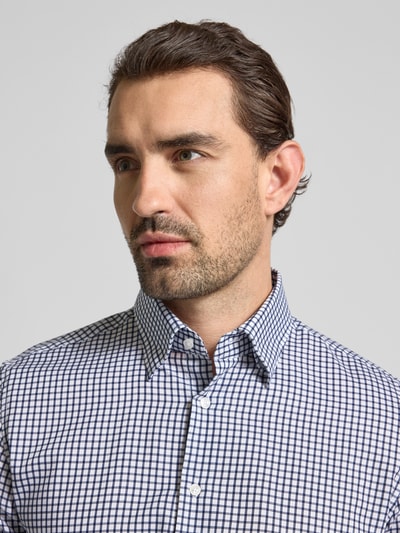 SEIDENSTICKER Slim Fit Business-Hemd mit Knopfleiste Marine 3