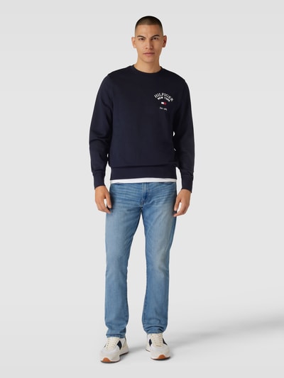 Tommy Hilfiger Sweatshirt met labelstitching Marineblauw - 1