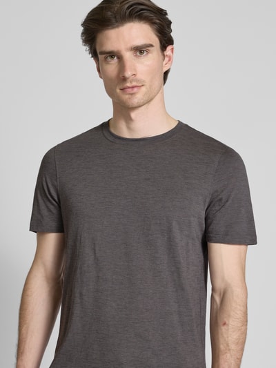 MCNEAL T-Shirt mit geripptem Rundhalsausschnitt Dunkelgrau 3