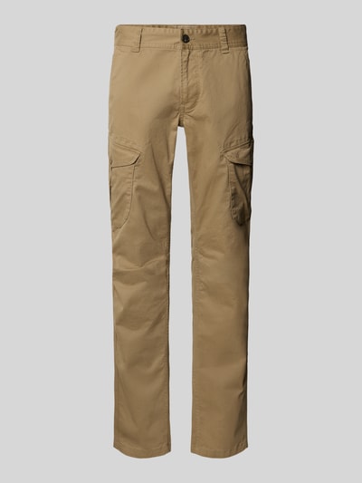 PME Legend Slim fit cargobroek met logostitching Zand - 2