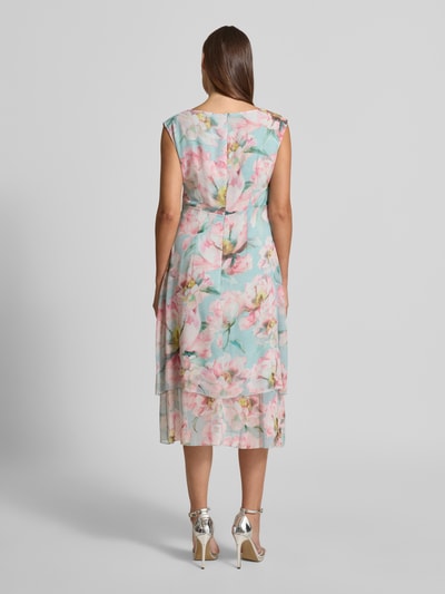 Betty Barclay midi-jurk met strikceintuur Rosé - 5