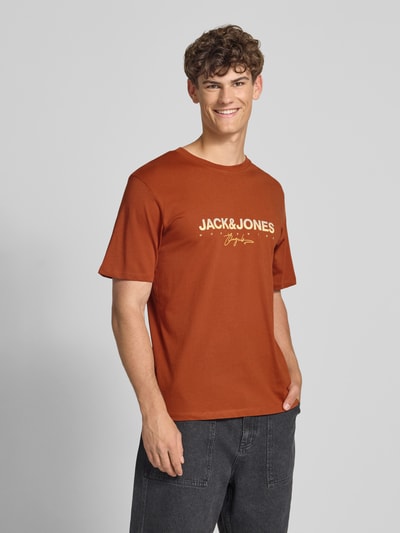 Jack & Jones T-Shirt mit Label-Print Hellrot 4