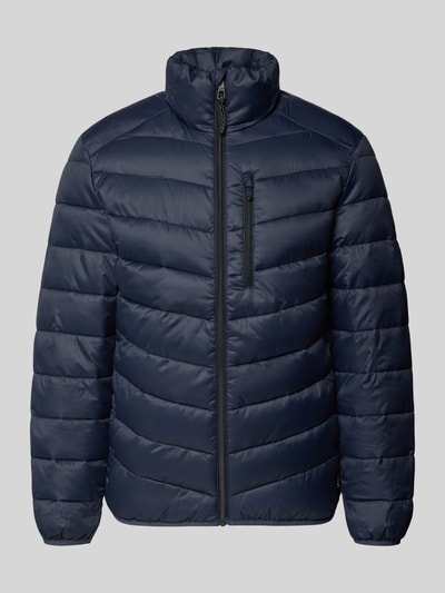 Tom Tailor Denim Regular Fit Steppjacke mit vertikaler Reißverschlussbrusttasche Dunkelblau 2