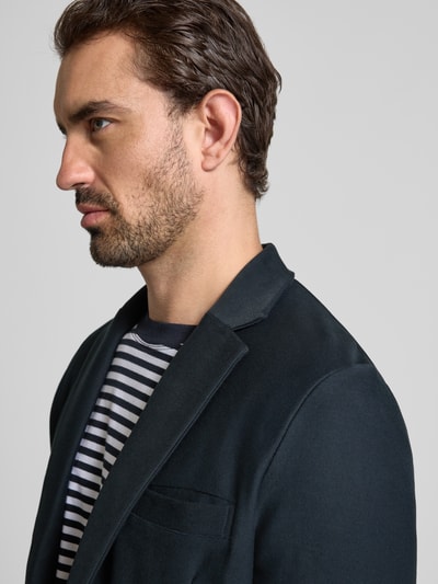 Marc O'Polo Regular Fit Sweatjacke aus reiner Baumwolle Marine 3