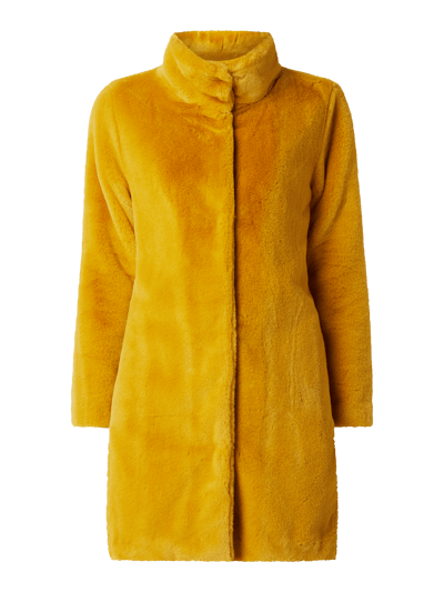 s.Oliver RED LABEL Płaszcz ze sztucznego futra Żółty 2