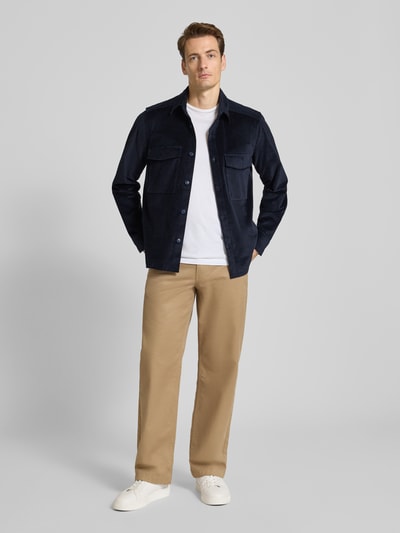 Drykorn Regular Fit Hemdjacke aus Cord Modell 'CORDUROY OVERSHIRT' Dunkelblau 1