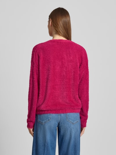 Christian Berg Woman Kardigan z dzianiny z dekoltem w serek Fuksjowy 5