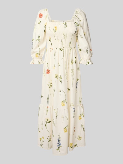 ZABAIONE Midi-jurk met linnen, model 'Mi44ss' Offwhite - 2