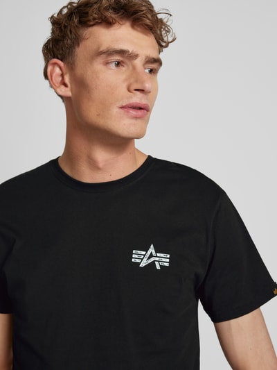 Alpha Industries T-Shirt mit Label-Print BLACK 3