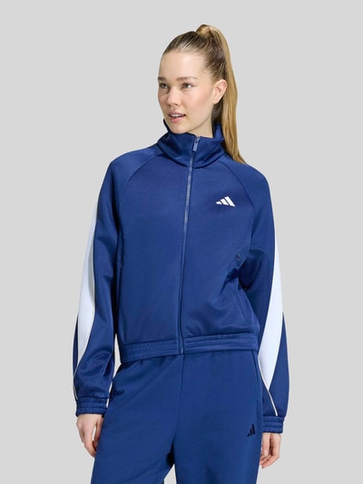 adidas Sportswear Loose Fit Trainingsjacke aus Baumwoll-Mix mit Logo-Print Dunkelblau 4