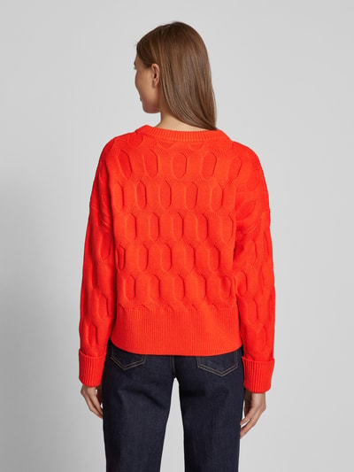 s.Oliver RED LABEL Regular Fit Strickpullover mit Baumwolle Orange 5