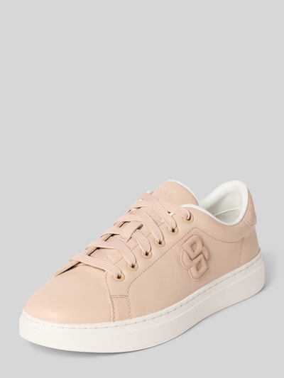 BOSS Low Top Sneaker aus poliertem Leder Modell 'KIRAN TENN' Rose 1
