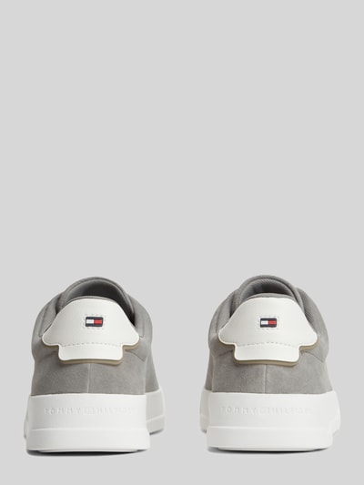 Tommy Hilfiger Sneaker aus echtem Leder mit Label-Schriftzug Hellgrau 5