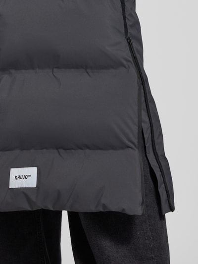 khujo Steppmantel mit Label-Patch Modell 'Larea' Anthrazit 3