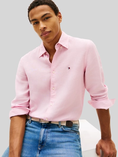 Tommy Hilfiger Regular Fit Freizeithemd aus reinem Leinen Rosa 3