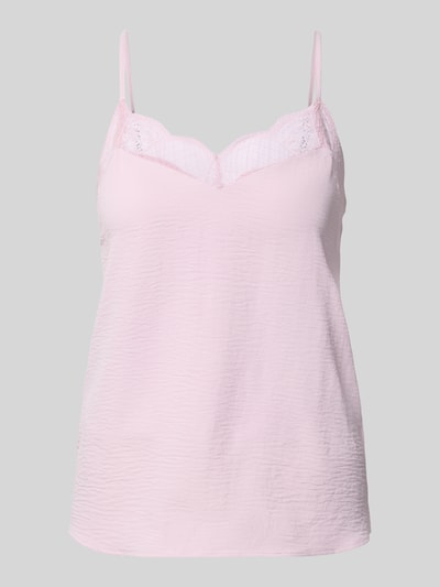 PIECES Relaxed Fit Blusentop mit Spitzenbesatz Modell 'TIFFANY' Altrosa 2