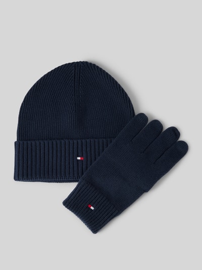 Tommy Hilfiger Beanie und Handschuhe im Set mit Kaschmir-Anteil Marine 1