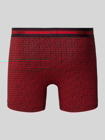 HUGO Regular Fit Boxershorts aus Baumwoll-Mix im 3er-Pack Rot 3