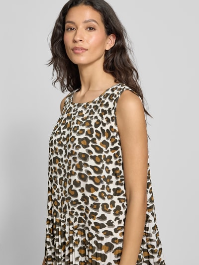 ROBE LÉGÈRE Minikleid mit Plisseefalten Sand 3