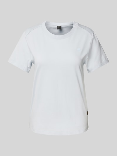 G-Star Raw T-Shirt mit Label-Stitching Hellblau 2